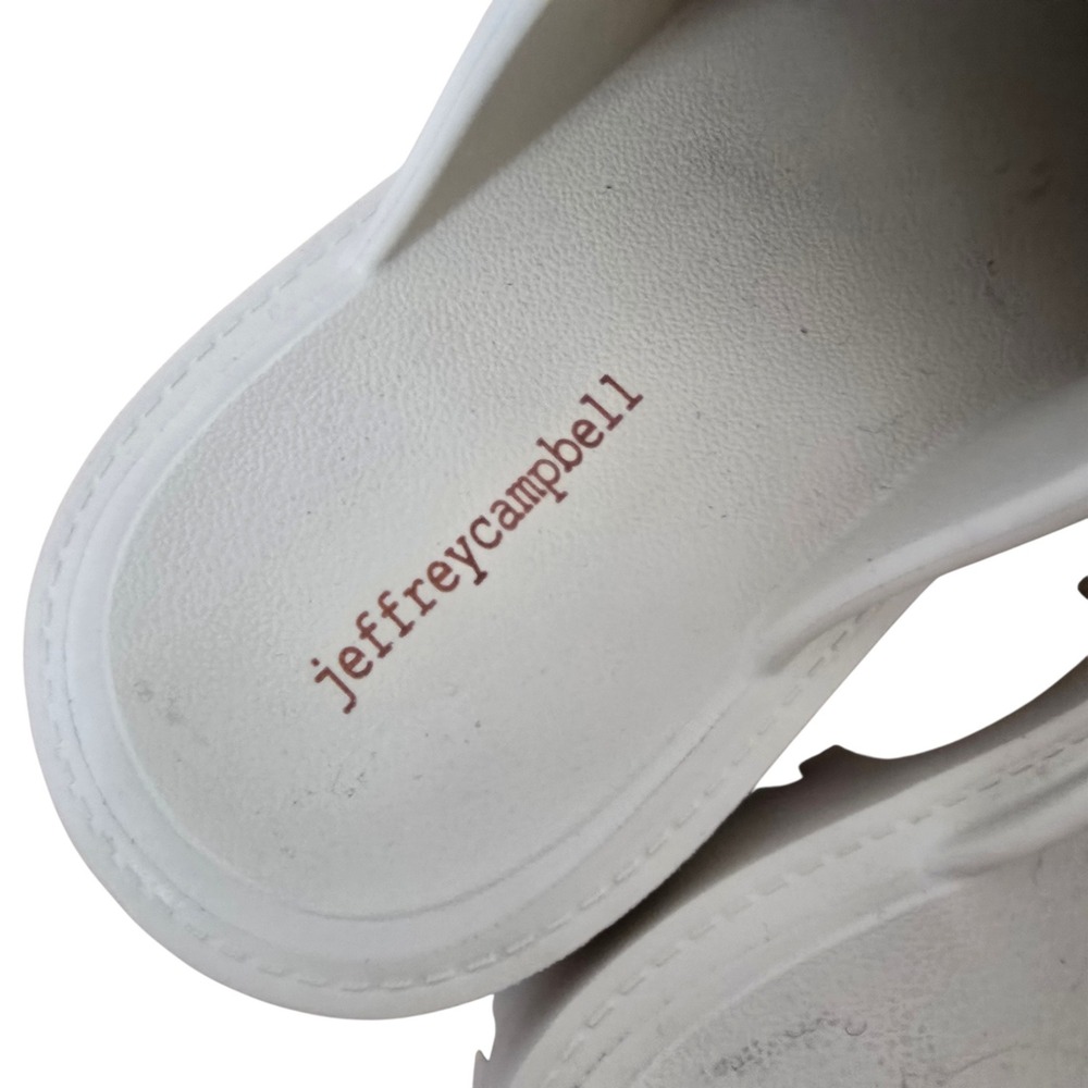 Jeffrey Campbell Bubblegum Platform Clogs Cream Off White Lug Sole Mules Size 7 - Picture 6 of 6